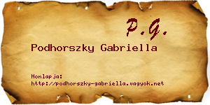 Podhorszky Gabriella névjegykártya